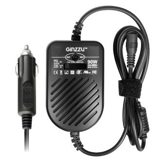 Адаптер питания универсальный автомобильный GINZZU GA-4090U (90W, USB, 15V-24V, 8-переходников)