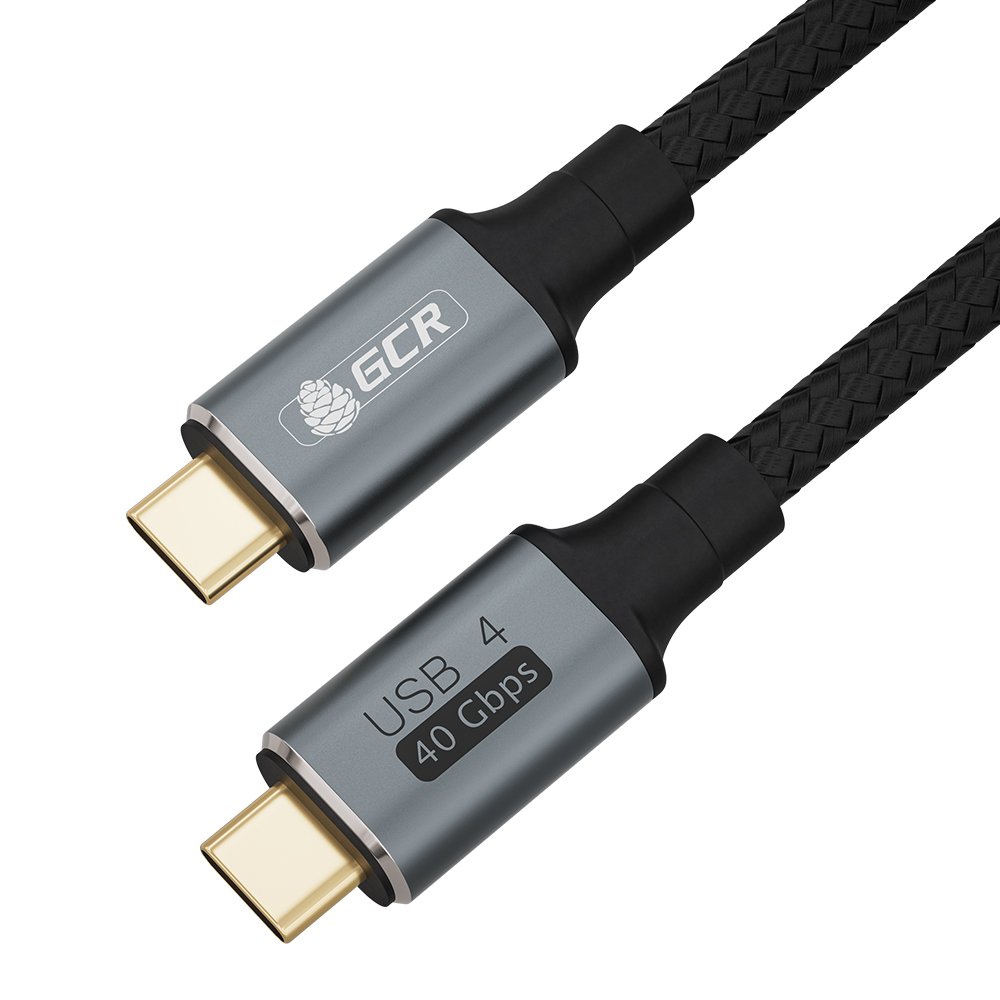 

Кабель USB Type-C 4.0(m)-USB Type-C 4.0(m), быстрая зарядка, 100 Вт, 1 м, черный, Greenconnect GCR-UC41 (GCR-54619), GCR-UC41