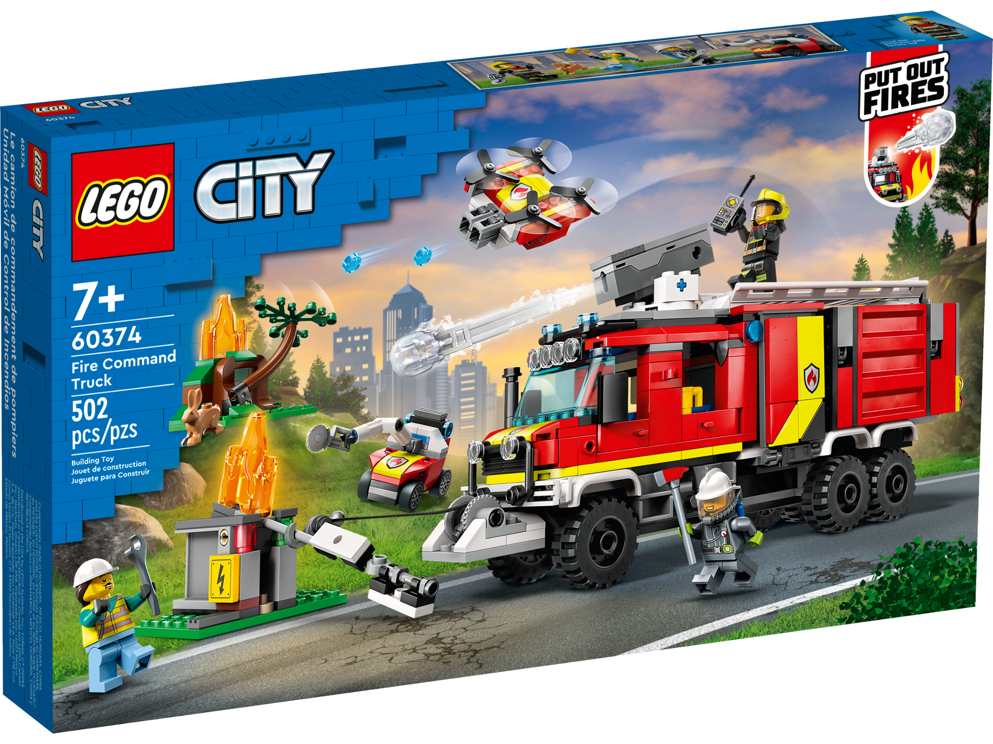 

Конструктор LEGO City Машина пожарного расчета, деталей: 502 (60374), City Машина пожарного расчета