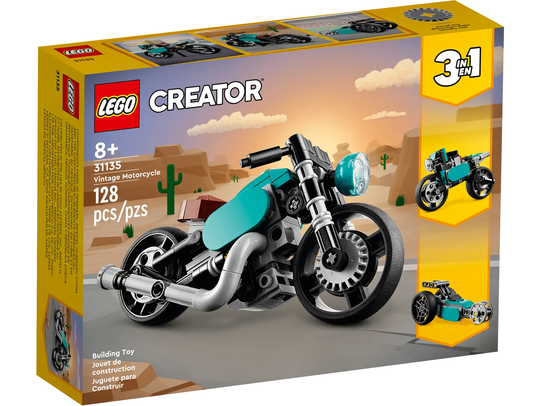 

Конструктор LEGO Creator Винтажный мотоцикл, деталей: 128 (31135), Creator Винтажный мотоцикл