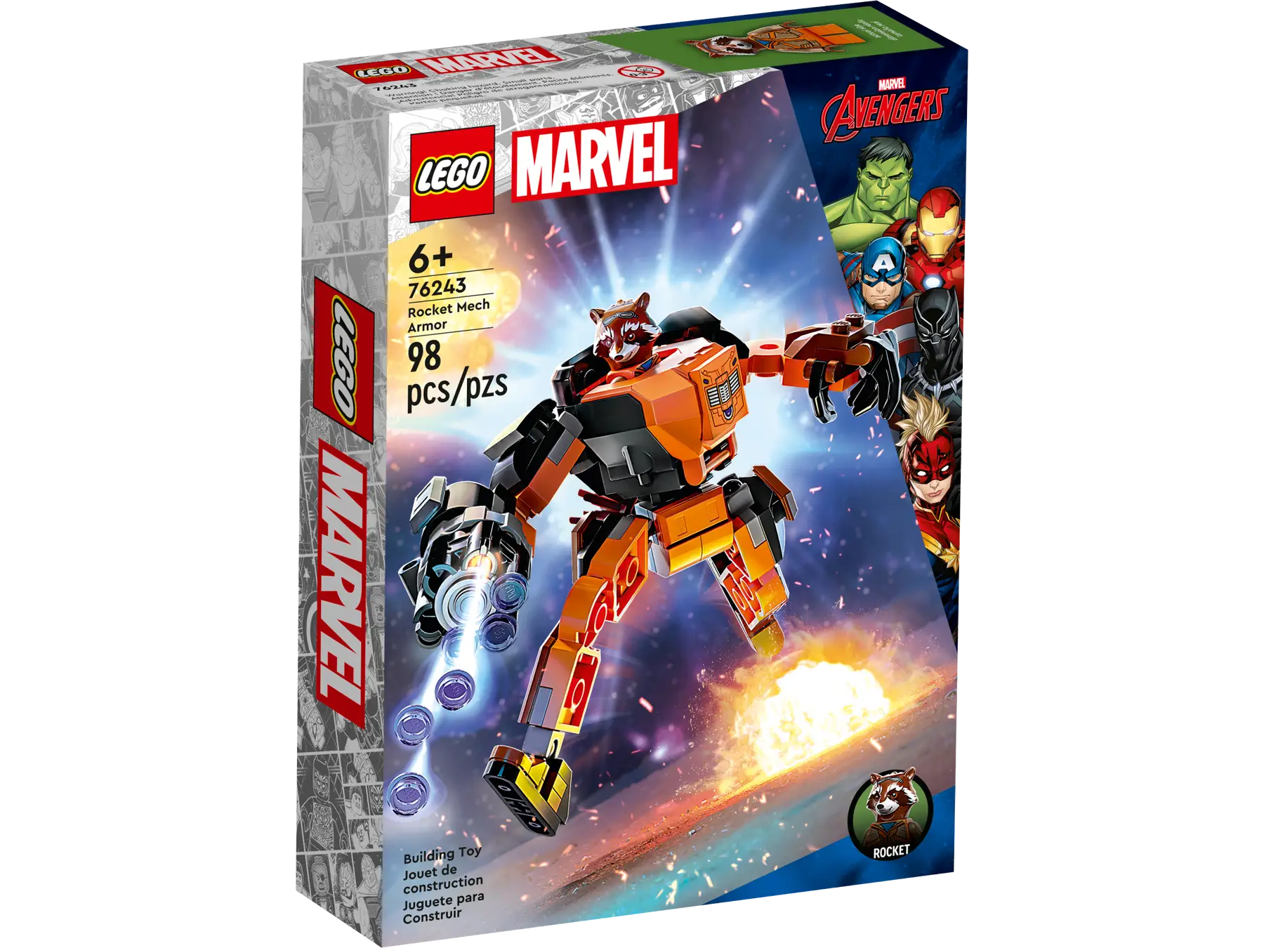 

Конструктор LEGO Super Heroes Робот Ракетный Енот, деталей: 98 (76243), Super Heroes Робот Ракетный Енот