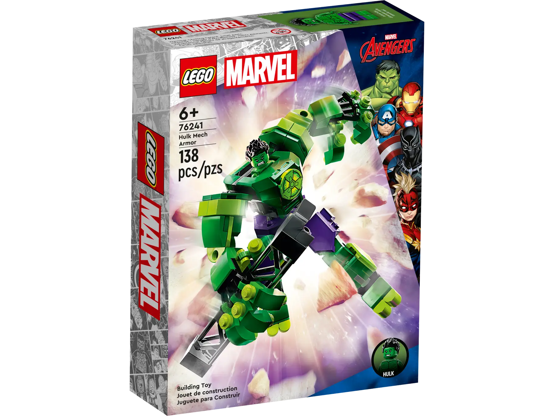 

Конструктор LEGO Marvel Super Heroes Халк Механическая броня , деталей: 138 (76241), Marvel Super Heroes Халк Механическая броня
