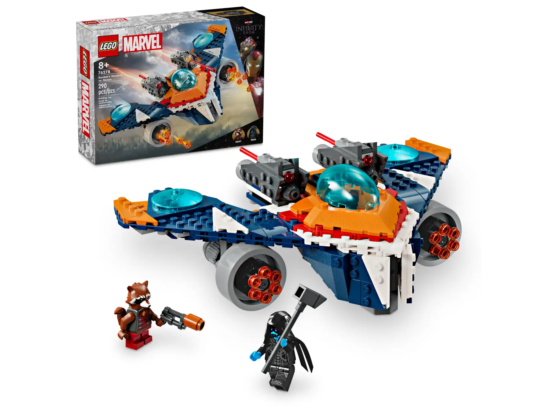 

Конструктор LEGO Marvel Боевая птица Ракеты против Ронана, деталей: 290 (76278), Marvel Боевая птица Ракеты против Ронана
