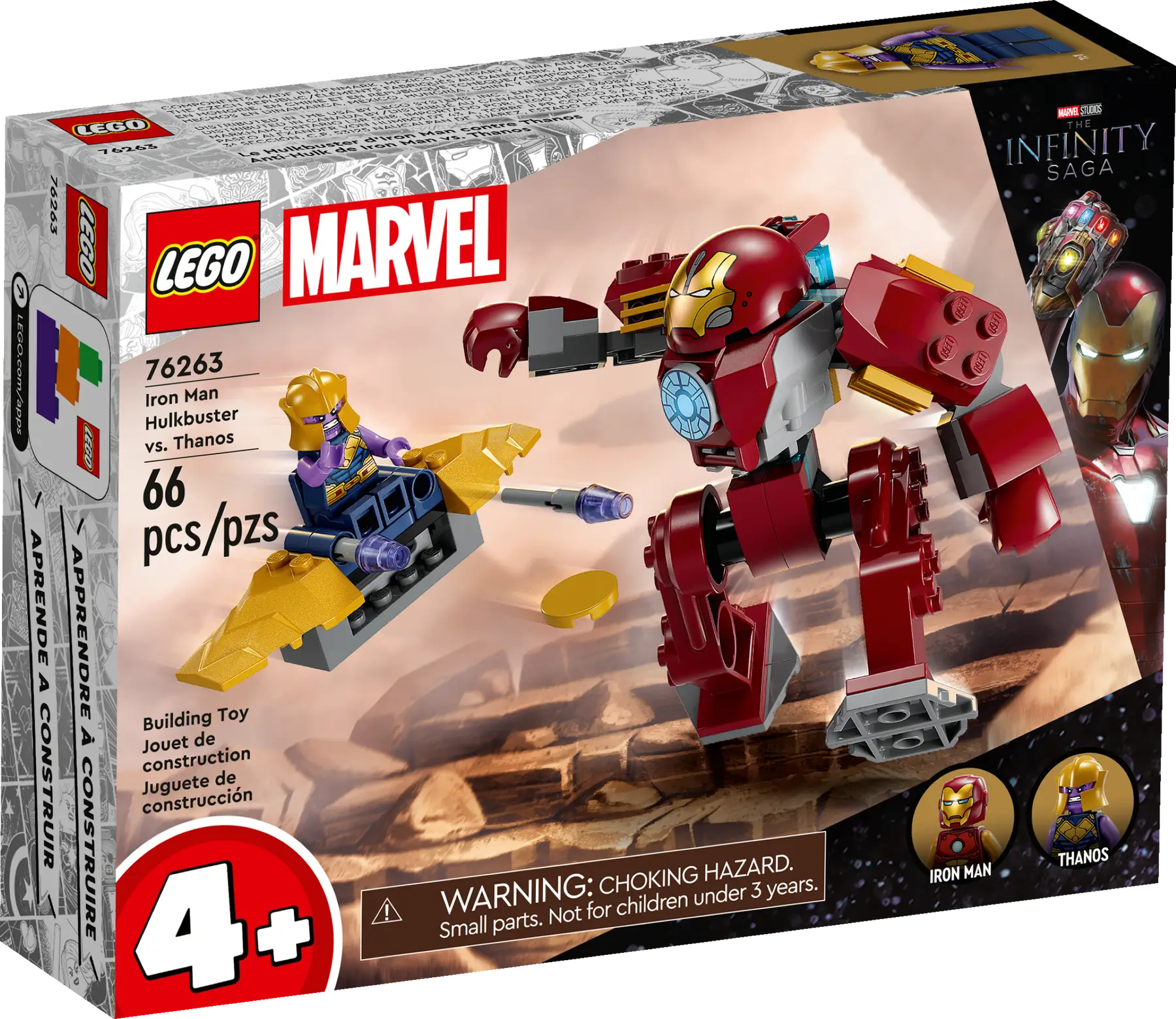 

Конструктор LEGO Marvel Железный Человек Халкбастер против Таноса, деталей: 66 (76263), Marvel Железный Человек Халкбастер против Таноса