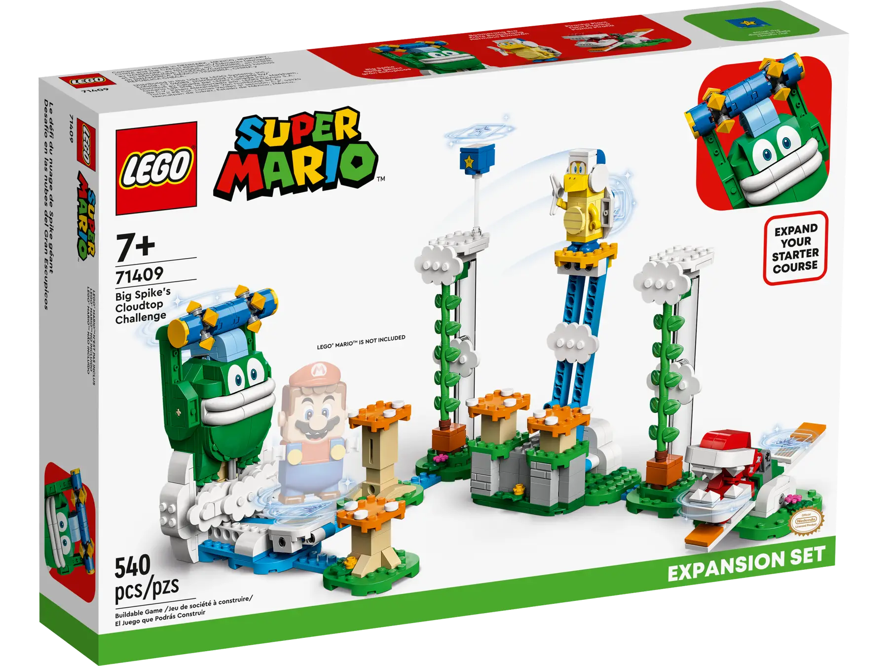 Конструктор LEGO Super Mario Задача большого Спайка на вершине облака, деталей: 540