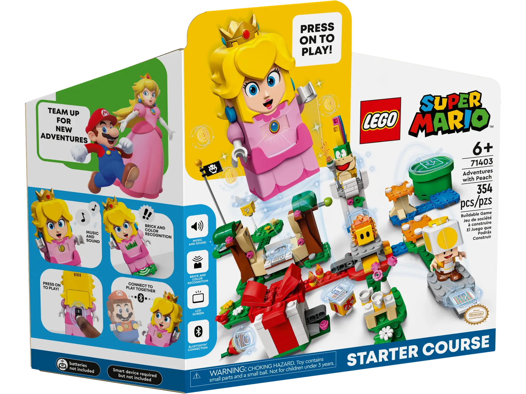 Конструктор LEGO Super Mario Приключения с Пич, деталей: 354
