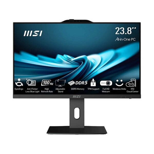 

Моноблок MSI Pro AP242P 14M 23.8" 1920x1080, 14400 2.5 ГГц, 8Gb RAM, 512Gb SSD, Intel UHD Graphics, WiFi, BT, Cam, без ОС, черный (9S6-AE0621-858), AP242P 14M