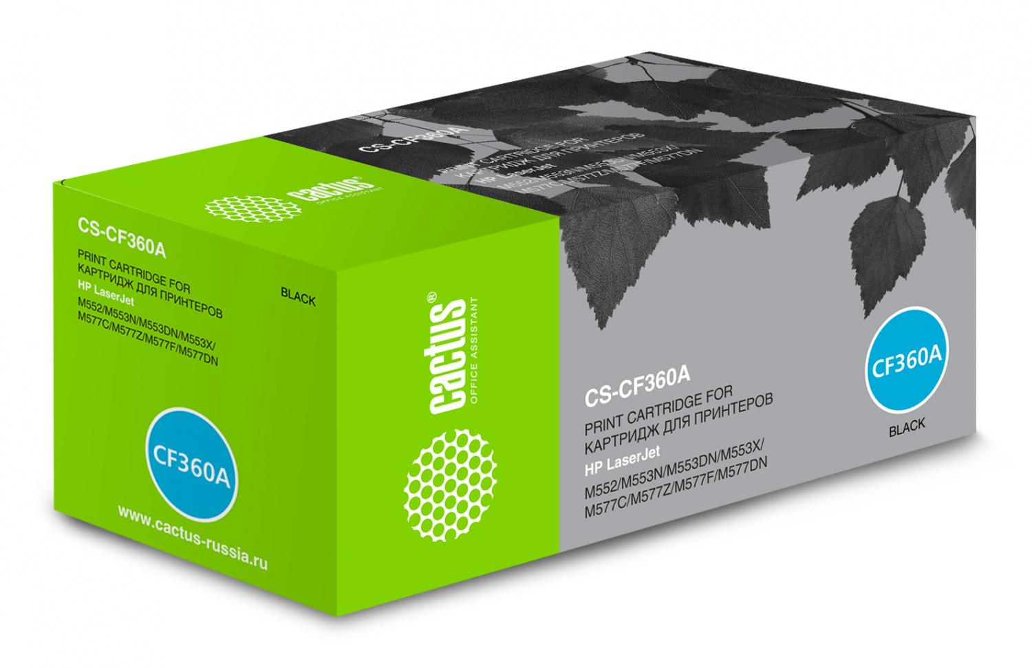 

Картридж лазерный Cactus CS-CF360A (CF360A), черный, 6000 страниц, совместимый, для CLJE M552 / M553 / M577
