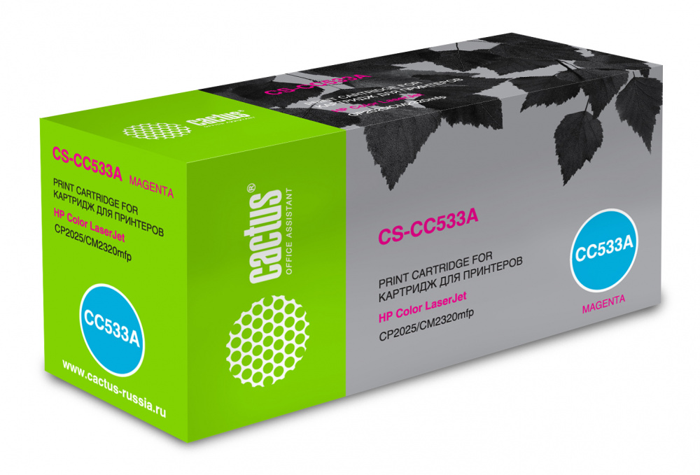 

Картридж лазерный Cactus CS-CC533A (CC533A), пурпурный, 2800 страниц, совместимый для Color LaserJet CP2025 / CM2320nf / CM2320fxi / CP2025n / CP2025dn