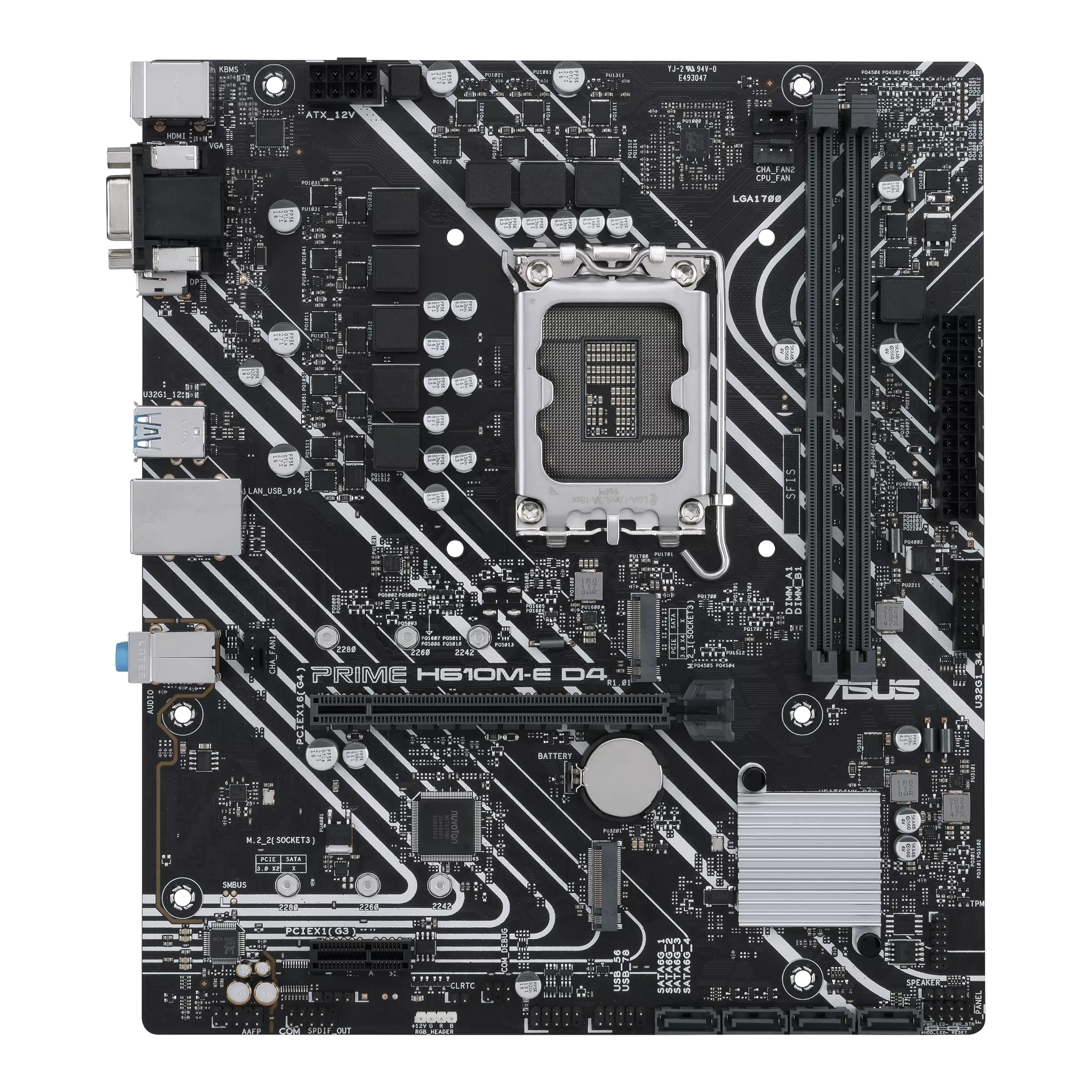 Материнская плата ASUS PRIME H610M-E D4-CSM, Socket1700, Intel H610, 2xDDR4, PCI-Ex16, 4SATA3, 7.1-ch, GLAN, 4 USB 3.2, VGA, HDMI, DP, mATX, Retail б/у, после ремонта(выправление ножек сокета), следы эксплуатации, комплект полный