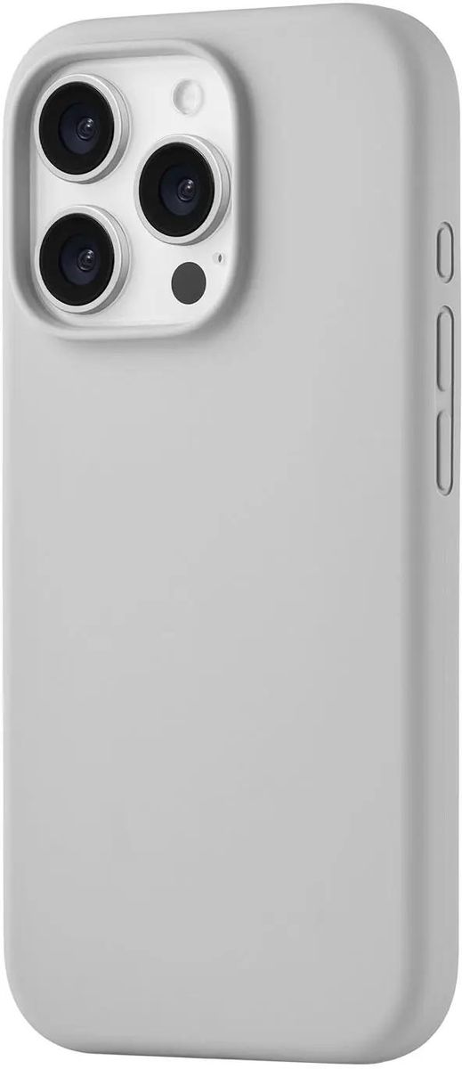 

Чехол-накладка UBEAR Touch для смартфона Apple iPhone 16 Pro, силикон/микрофибра, светло-серый (CS408LG63PTH-I24M)