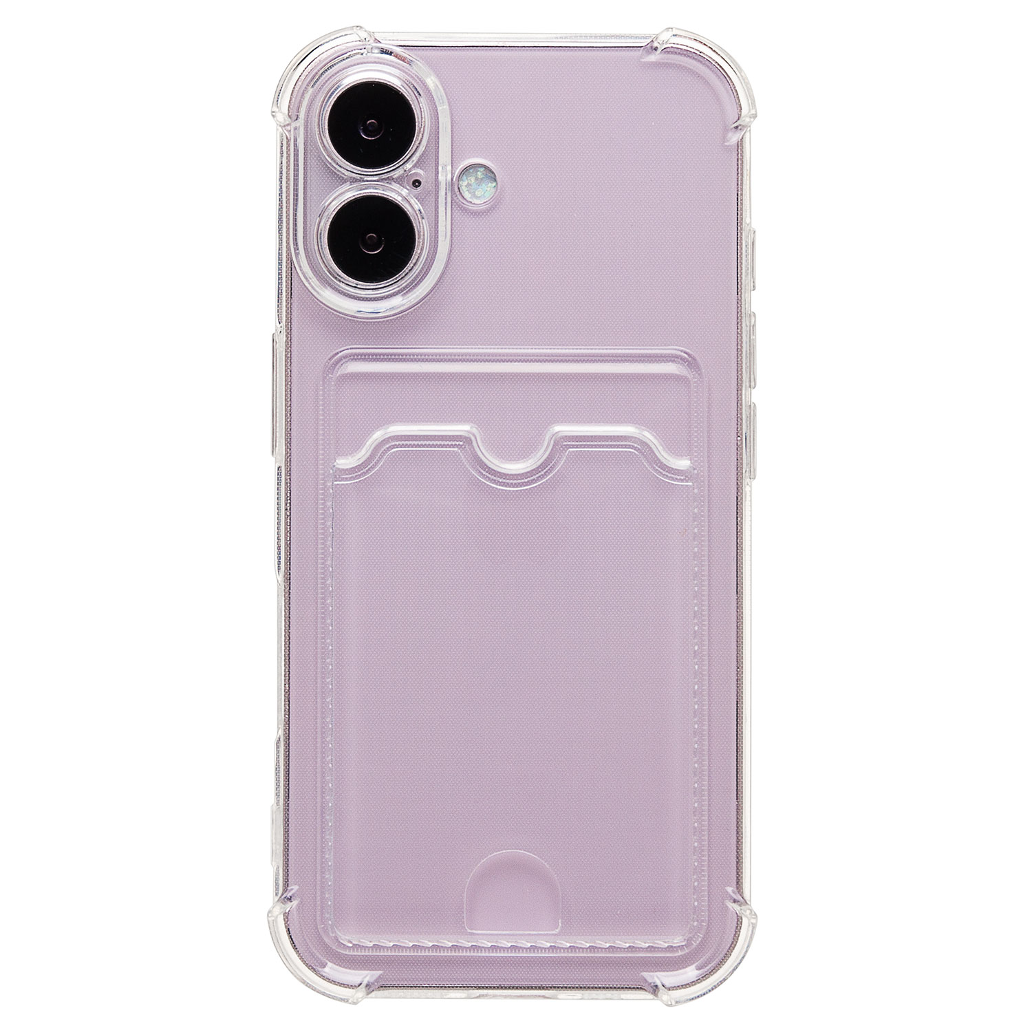 

Чехол-накладка Activ SC276 с кардхолдером для смартфона Apple iPhone 16, силикон, прозрачный (234397)
