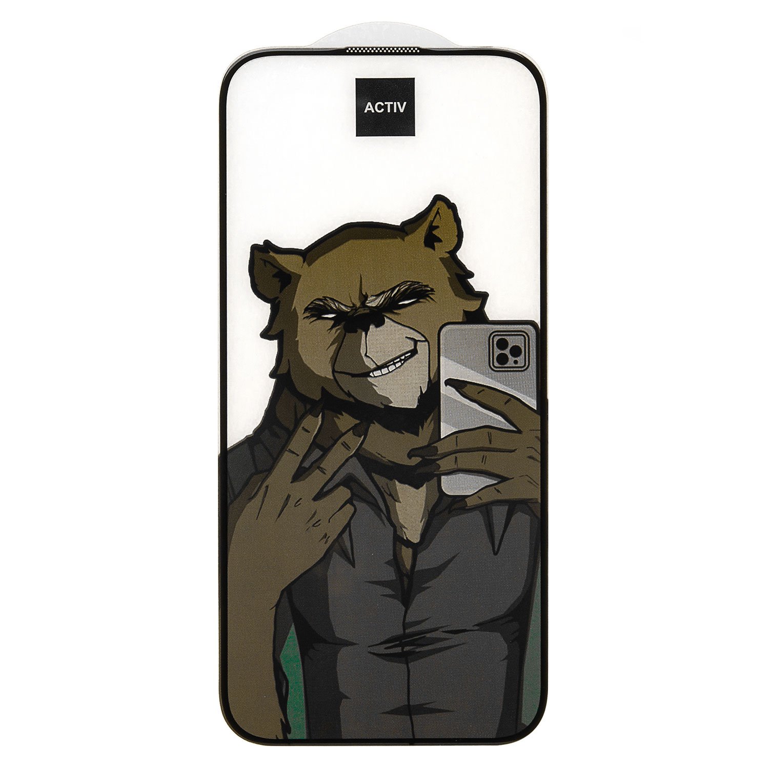 

Защитное стекло Activ Clean Line 3D для экрана смартфона Apple iPhone 16, FullScreen, поверхность глянцевая, черная рамка, 3D (234371)