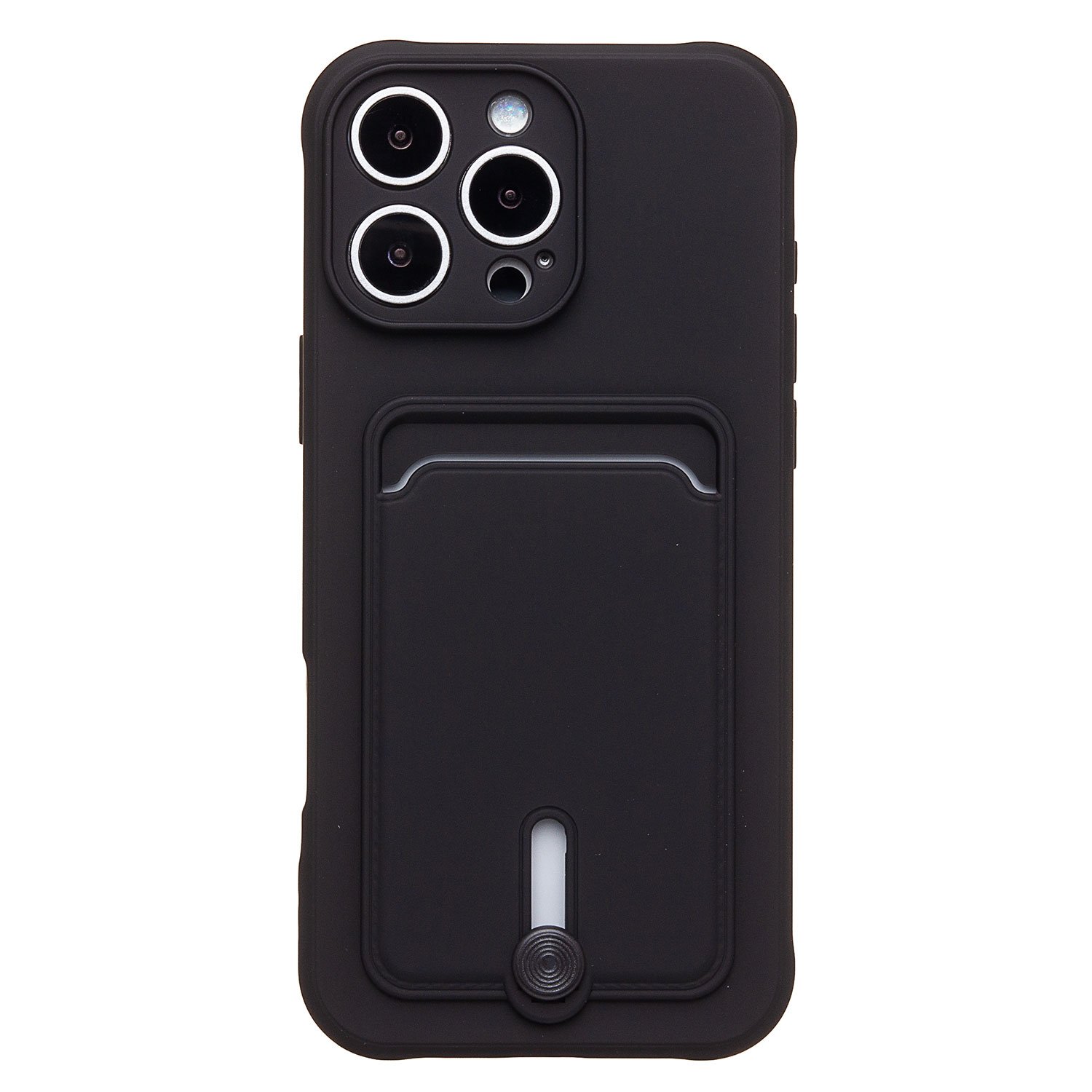 

Чехол-накладка Activ SC304 с кардхолдером для смартфона Apple iPhone 16 Pro Max, силикон, черный (234444)