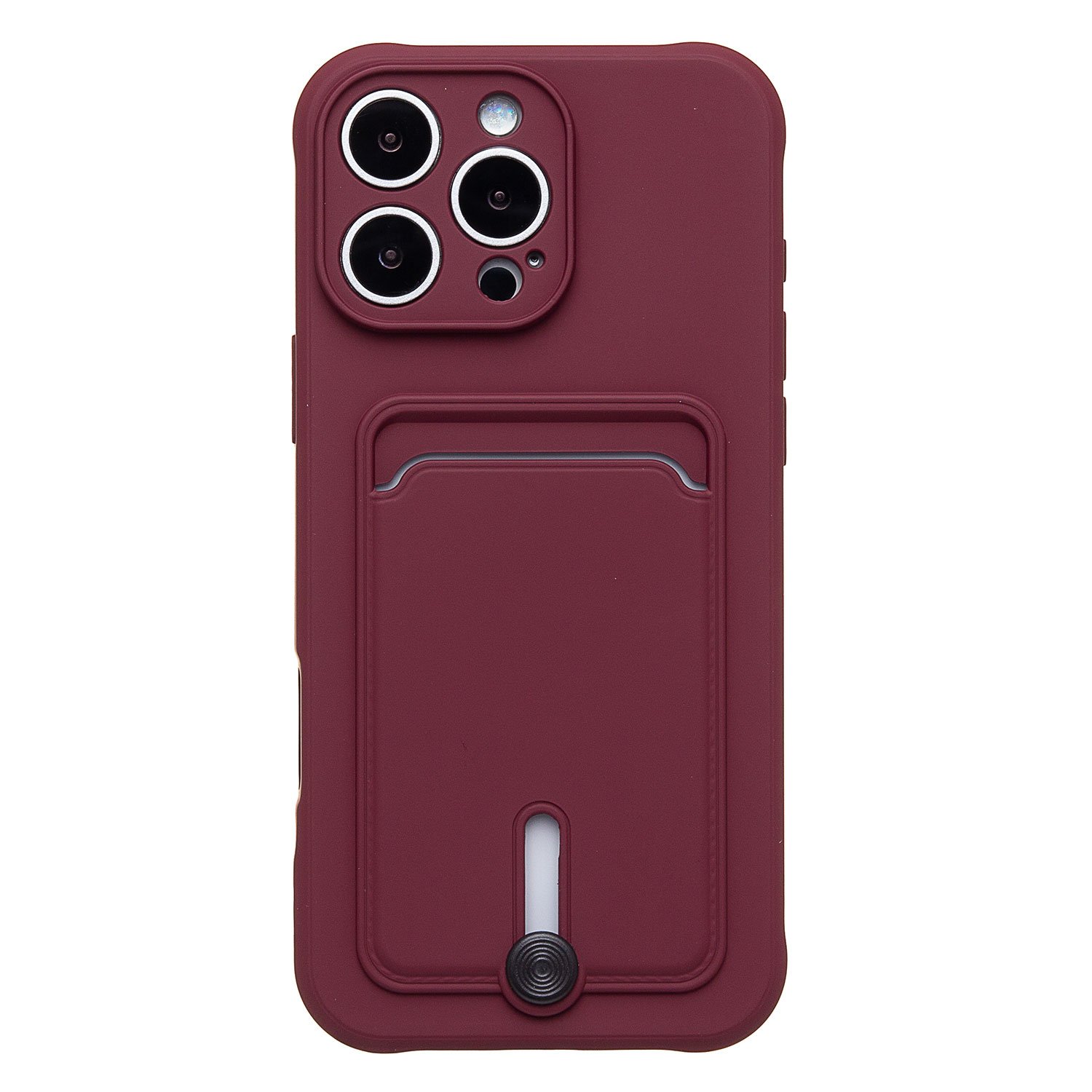 

Чехол-накладка Activ SC304 с кардхолдером для смартфона Apple iPhone 16 Pro Max, силикон, бордовый (234456)