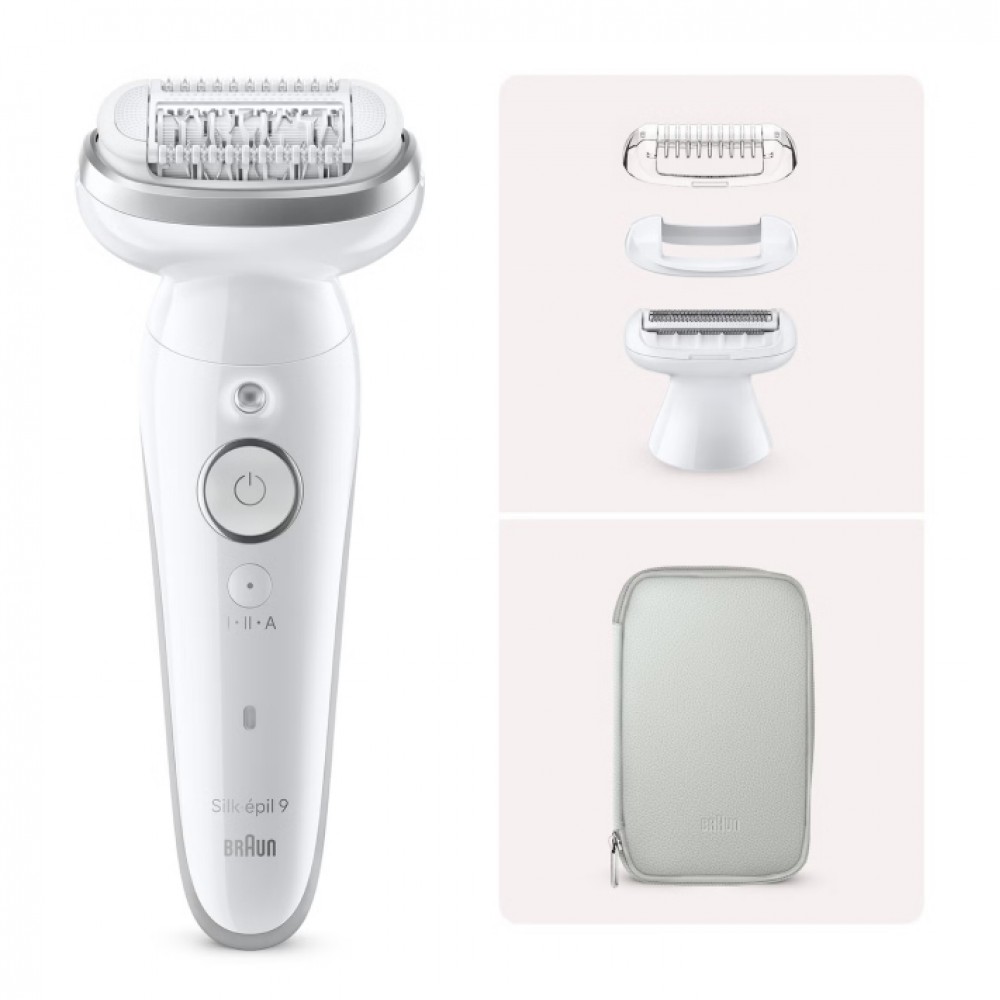 Эпилятор Braun S9 SES9-041 SILV, белый/серебристый