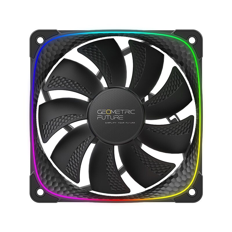 

Вентилятор Geometric Future Squama 2503RB Single Pack, 120 мм, 2000rpm, 30.9 дБ, 4-pin PWM, 1шт, черный, ARGB подсветка (GF_SQM-2503RB-SP), 2503RB Single Pack