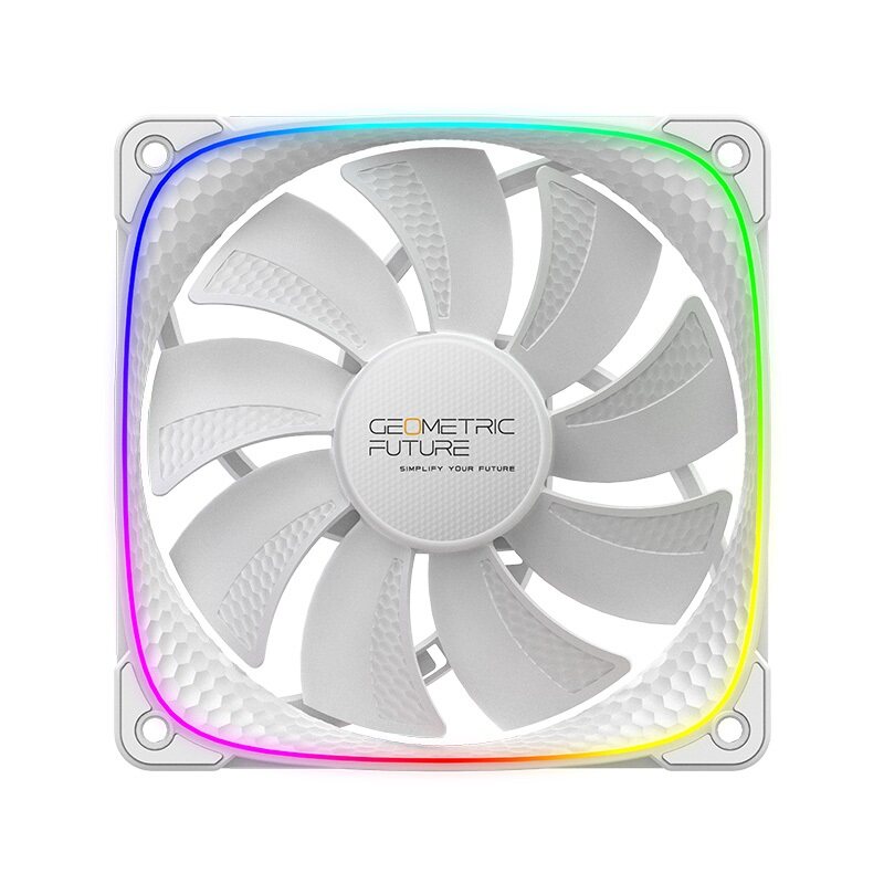 

Вентилятор Geometric Future Squama 2503RW Single Pack, 120 мм, 2000rpm, 30.9 дБ, 4-pin PWM, 1шт, белый, ARGB подсветка (GF_SQM-2503RW-SP), 2503RW Single Pack