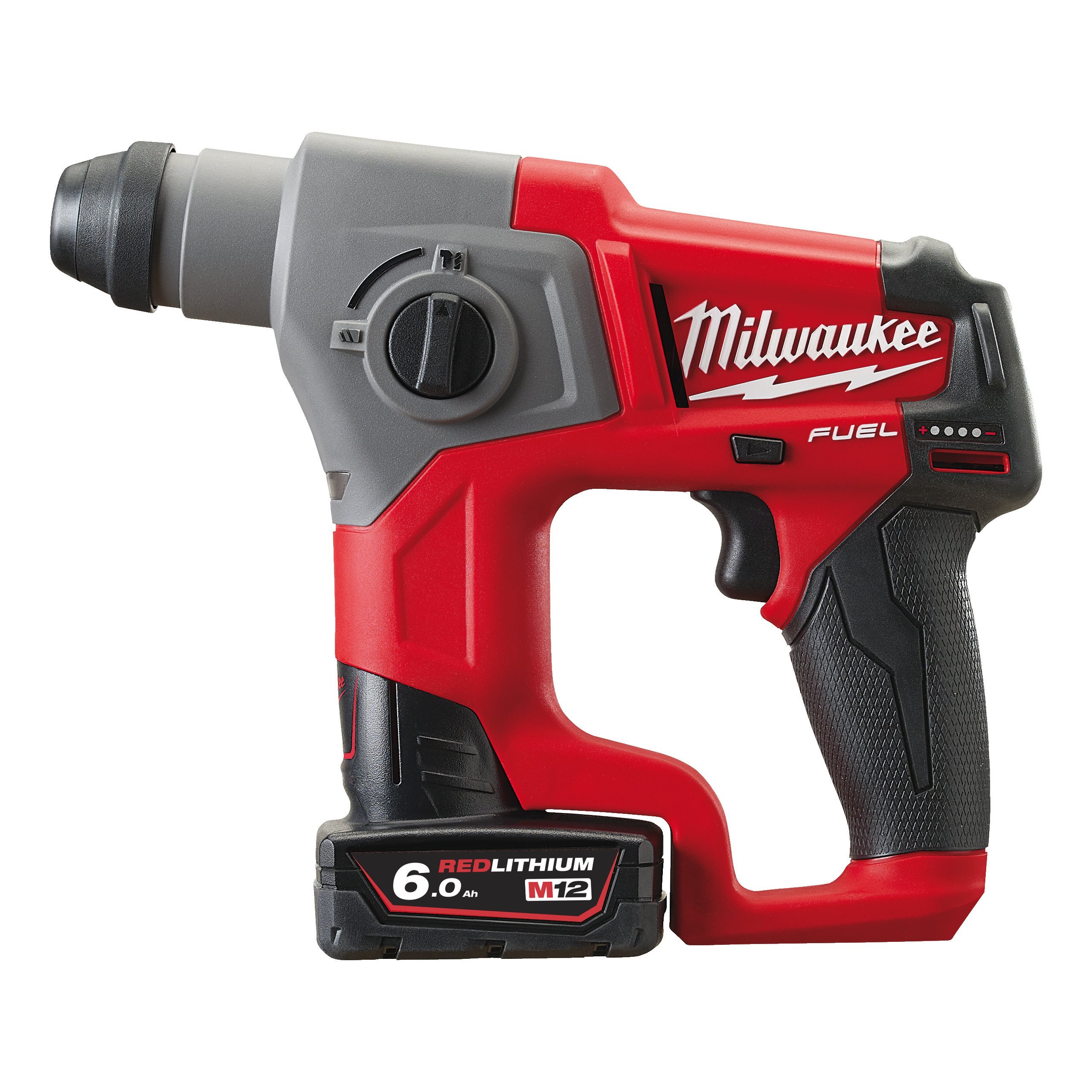 

Перфоратор Milwaukee M12 CH-602X FUEL, аккумуляторный, SDS-Plus, 1.1 Дж, 900 об/мин, 6575 уд/мин, 12V, 6 А·ч, Li-Ion, два акб, пластиковый кейс, 1.9 кг (4933451510), M12 CH-602X FUEL