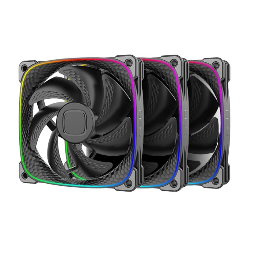 

Комплект вентиляторов Geometric Future Squama 2503B Triple Pack, 120 мм, 2000rpm, 29 дБ, 4-pin PWM, 3шт, черный, ARGB подсветка (GF_SQM-2503B-TP), 2503B Triple Pack
