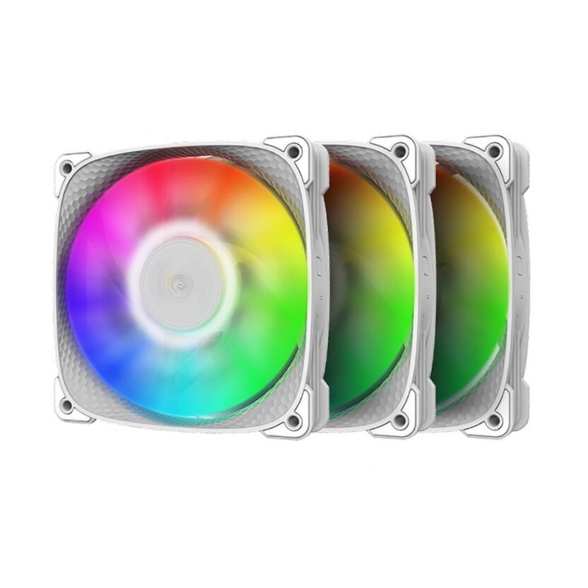 

Комплект вентиляторов Geometric Future Squama 2505W Triple Pack, 120 мм, 2000rpm, 35.1 дБ, 4-pin PWM, 3шт, белый, ARGB подсветка (GF_SQM-2505W-TP), 2505W Triple Pack