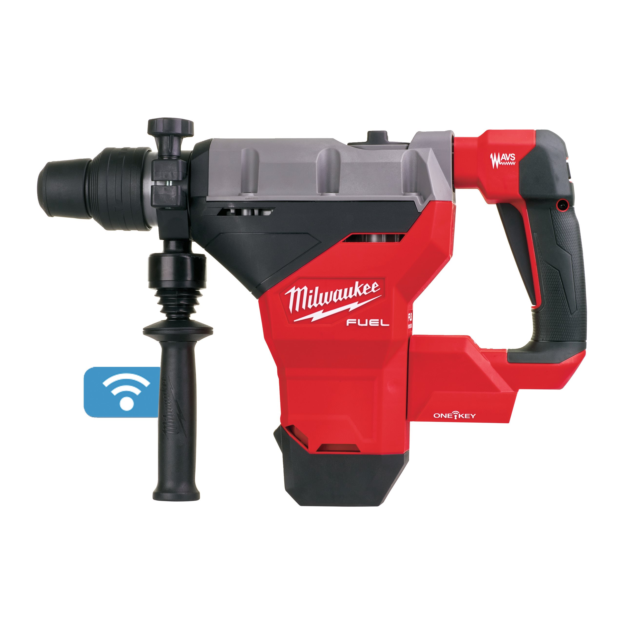 

Перфоратор Milwaukee M18 FHM-0C FUEL ONE-KEY, аккумуляторный, SDS-Max, 11 Дж, 380 об/мин, 2900 уд/мин, 18V, Li-Ion, пластиковый кейс, 10.2 кг (4933464893) поставляется без аккумуляторов и зарядного устройства, M18 FHM-0C FUEL ONE-KEY