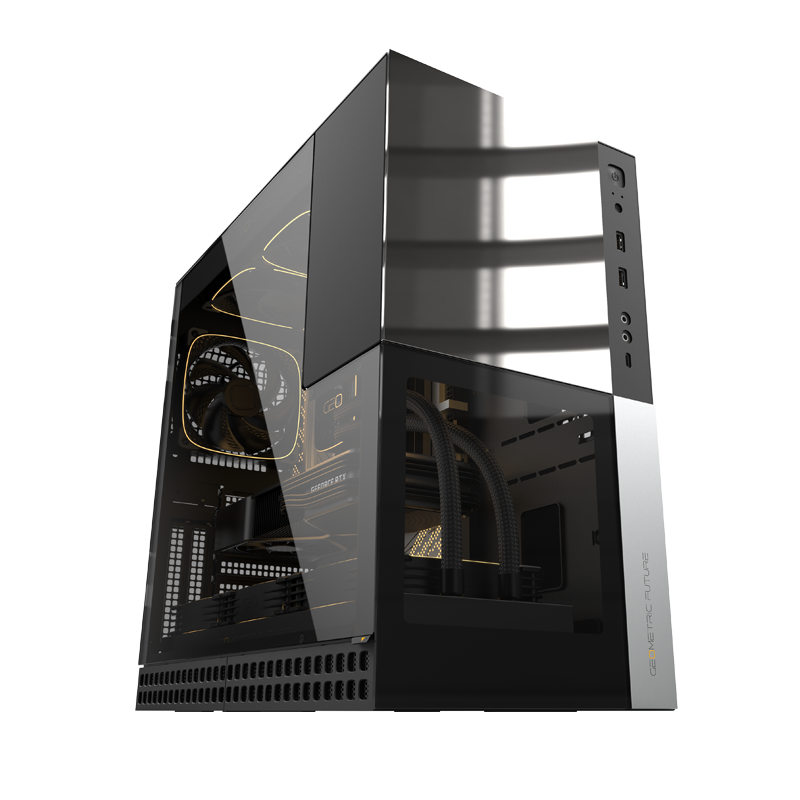 

Корпус Geometric Future Model 4, ATX, Midi-Tower, 2xUSB 3.0, USB Type-C, черный, без БП (M4-CALIBURN), Model 4