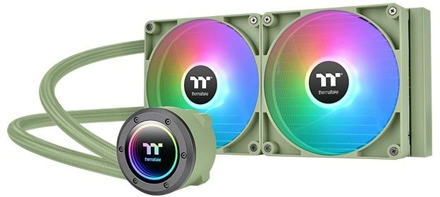 

Жидкостное охлаждение Thermaltake TH280 V2 Matcha для Socket 115x/2066/2011/2011-3/1200/1700/1851/AM5/AM4/AM3/AM3+/FM1/AM2+/FM2/FM2+, 2x140 мм, ARGB, зеленый (CL-W375-PL14MG-A), TH280 V2 Matcha