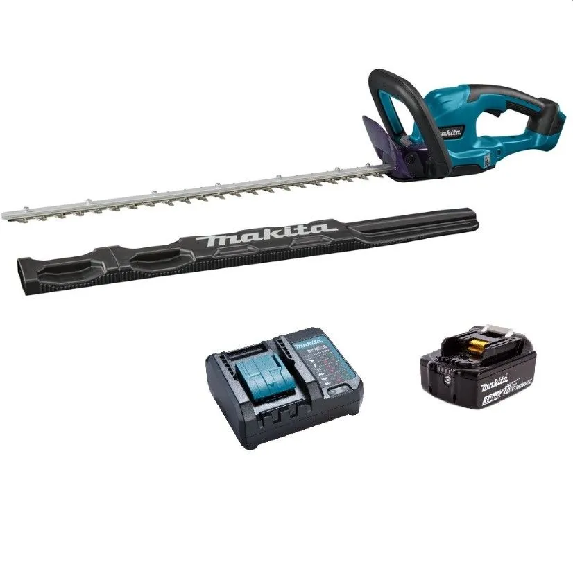 

Кусторез Makita DUH507F001, аккумуляторный, 250 Вт, Li-Ion, 3 А·ч, 18 В, длина лезвия 50 см, 3 кг (DUH507F001) АКБ и ЗУ, DUH507F001