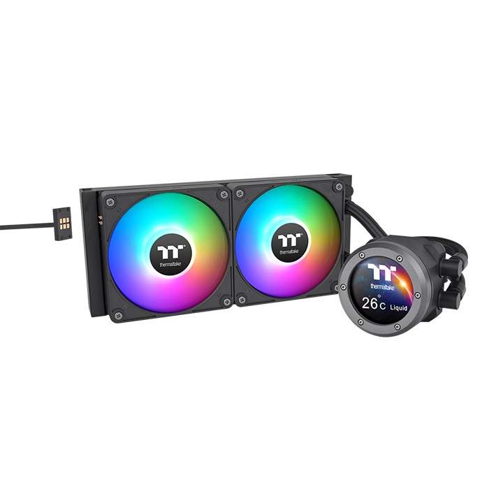 

Жидкостное охлаждение Thermaltake TH280 V2 Ultra EX для Socket 115x/1200/1700/1851/AM5/AM4, 2x140 мм, ARGB, черный (CL-W416-PL14SW-A), TH280 V2 Ultra EX