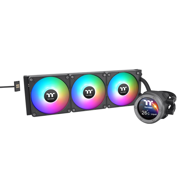 

Жидкостное охлаждение Thermaltake TH360 V2 Ultra EX ARGB Sync для Socket 115x/2066/2011/2011-3/1200/1700/1851/AM5/AM4/AM3/AM3+/FM1/AM2+/FM2/FM2+, 3x120 мм, ARGB, черный (CL-W415-PL12SW-A), TH360 V2 Ultra EX ARGB Sync