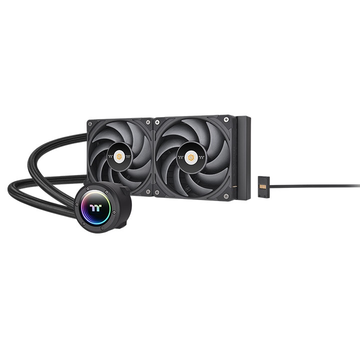 

Жидкостное охлаждение Thermaltake TOUGHLIQUID 240 EX Pro ARGB Sync для Socket 115x/2066/2011/2011-3/1200/1700/1851/AM5/AM4/AM3/AM3+/FM1/AM2+, 2x120 мм, ARGB, черный (CL-W418-PL00BL-A), TOUGHLIQUID 240 EX Pro ARGB Sync