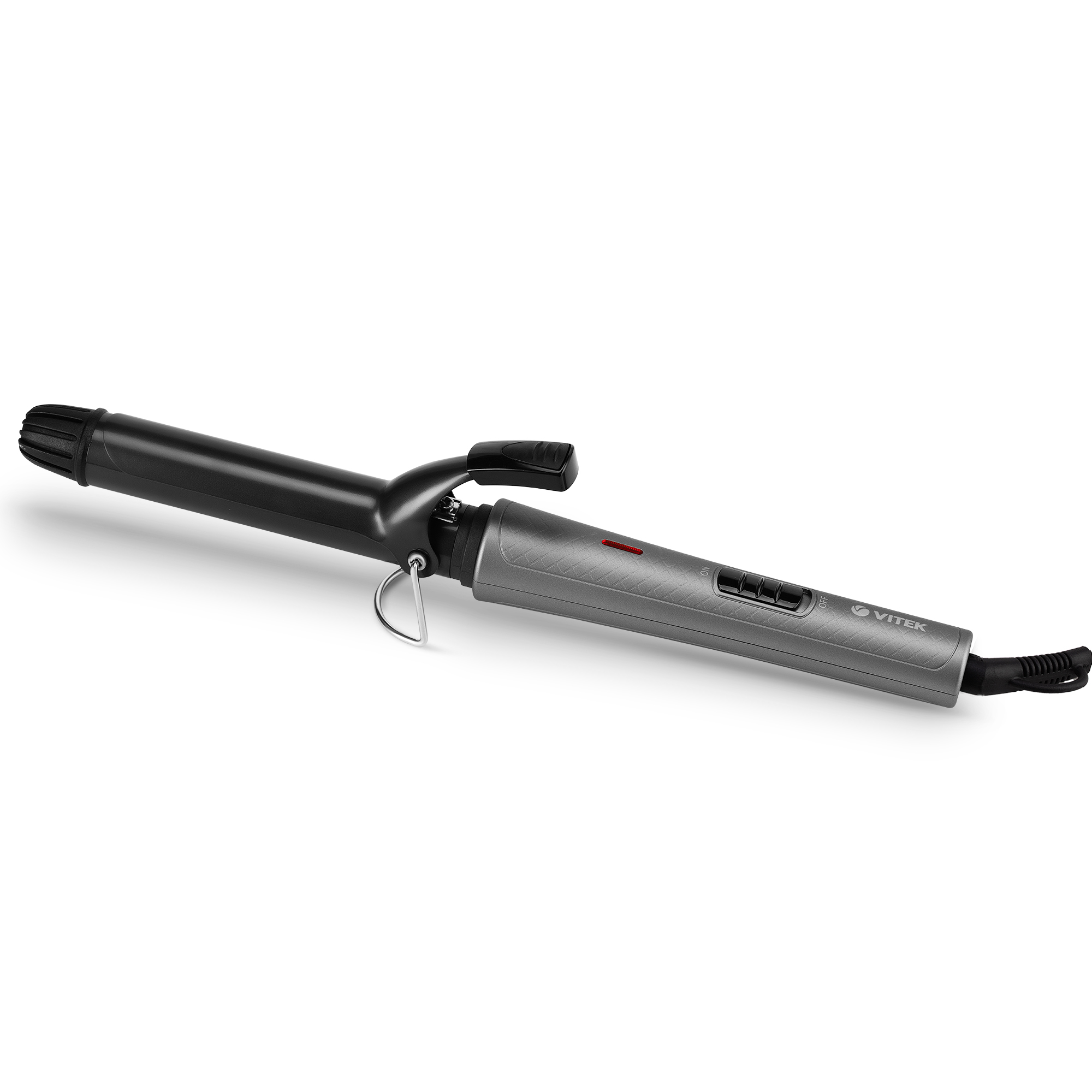 

Плойка Vitek VT-8428, 200°C, 42 Вт, керамическое покрытие, петля для подвешивания, 1.8 м, черный/серебристый (VT-8428), VT-8428