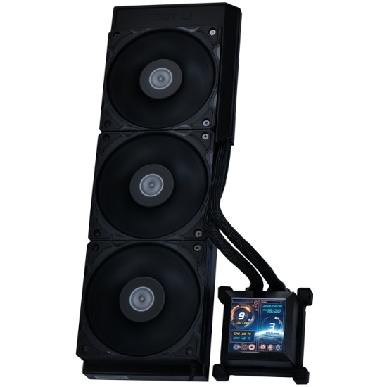 

Жидкостное охлаждение LIAN LI HydroShift LCD 360S для Socket/1700/1851/AM5/AM4, 3x120 мм, черный (G89.GHSLCD36SB.00), HydroShift LCD 360S