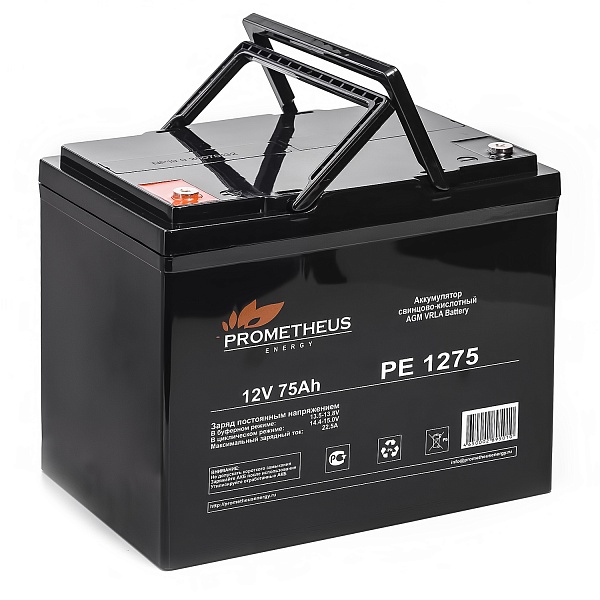 

Аккумуляторная батарея для ИБП Prometheus Energy PE 1275, 12V, 75Ah (РЕ1275), Черный, 1275