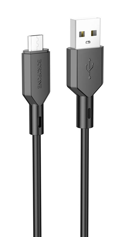 

Кабель USB-Micro USB, 2.4А, 1 м, черный, Borofone BX70 (6974443384482)