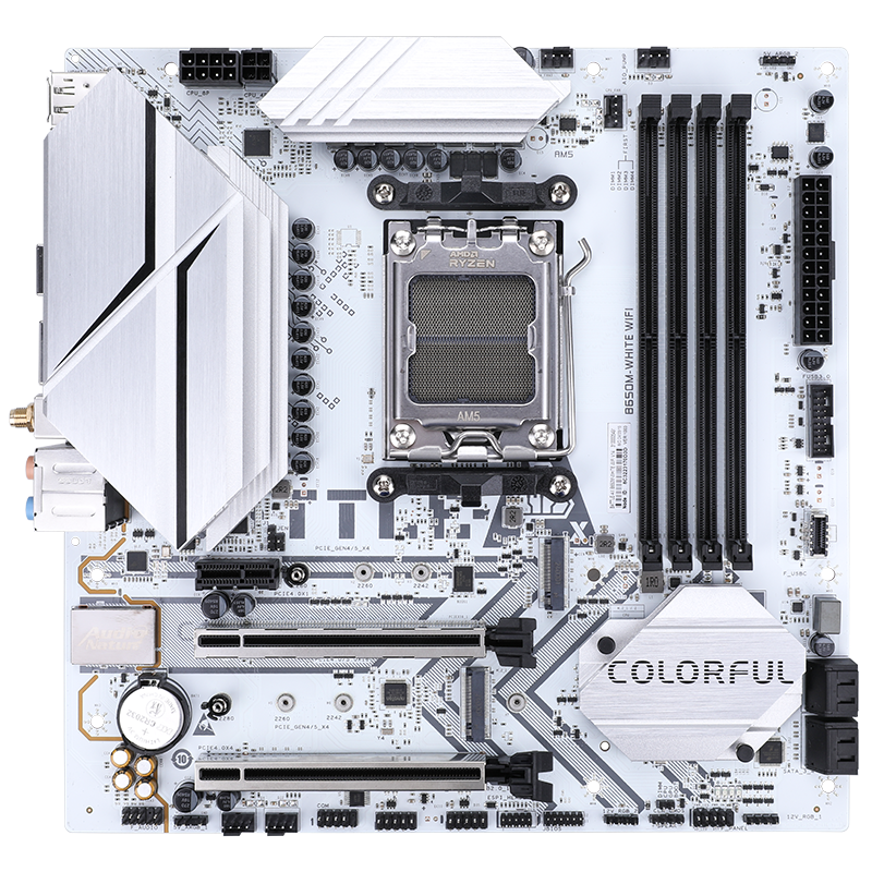 Материнская плата Colorful BATTLE-AX B650M-WHITE WIFI V14, AM5, AMD B650, mATX