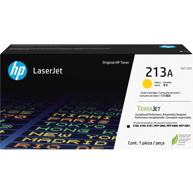 

Картридж лазерный HP 213A/W2132A, желтый, 3000 страниц, оригинальный для HP 5700dn/5800dn/5800f/5800zf/6700dn/6800dn, 213A