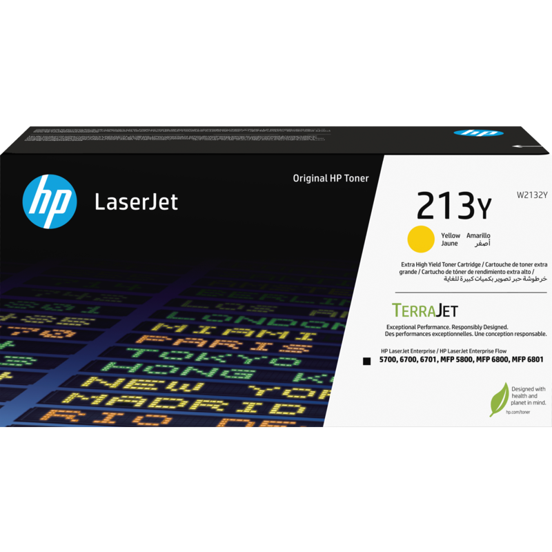 

Картридж лазерный HP 213Y/W2132Y, желтый, 12000 страниц, оригинальный для HP 5700dn/5800dn/5800f/5800zf/6700dn/6800dn, 213Y