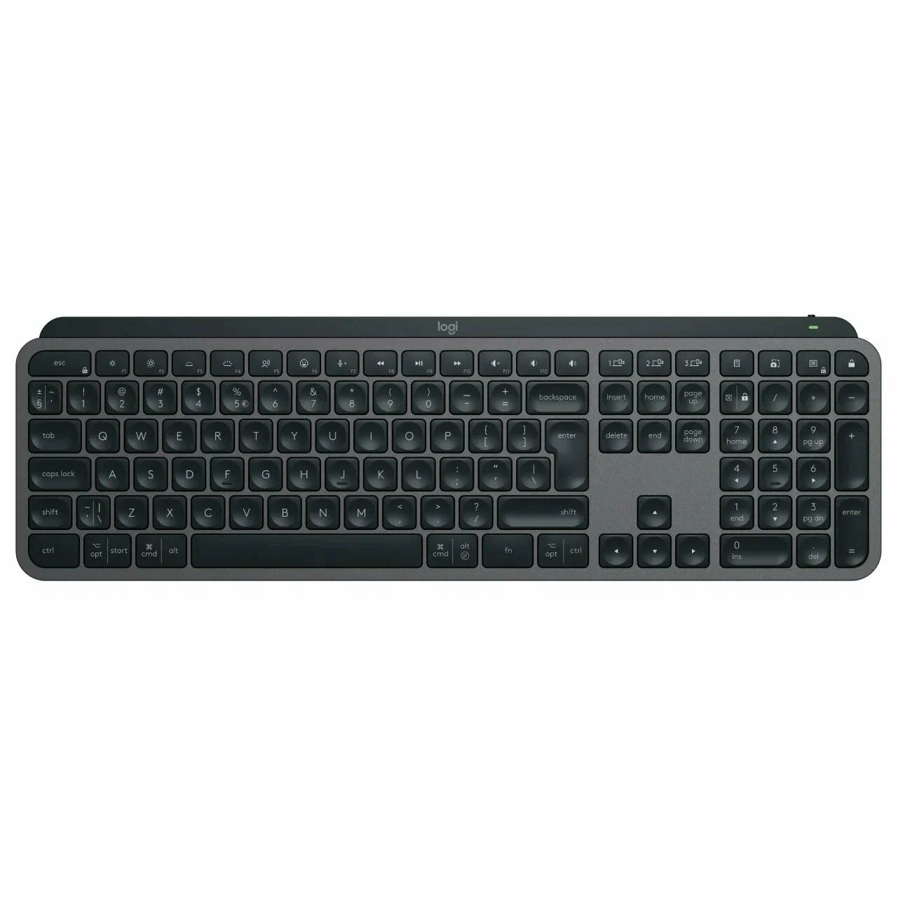 Клавиатура Logitech MX Keys S, Bluetooth/Радиоканал, серый/черный (920-011600) Английская раскладка!!!