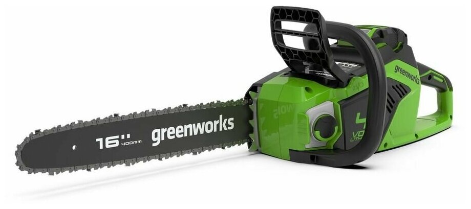 Пила цепная Greenworks GD40CS18K4, аккумуляторная, 40 см