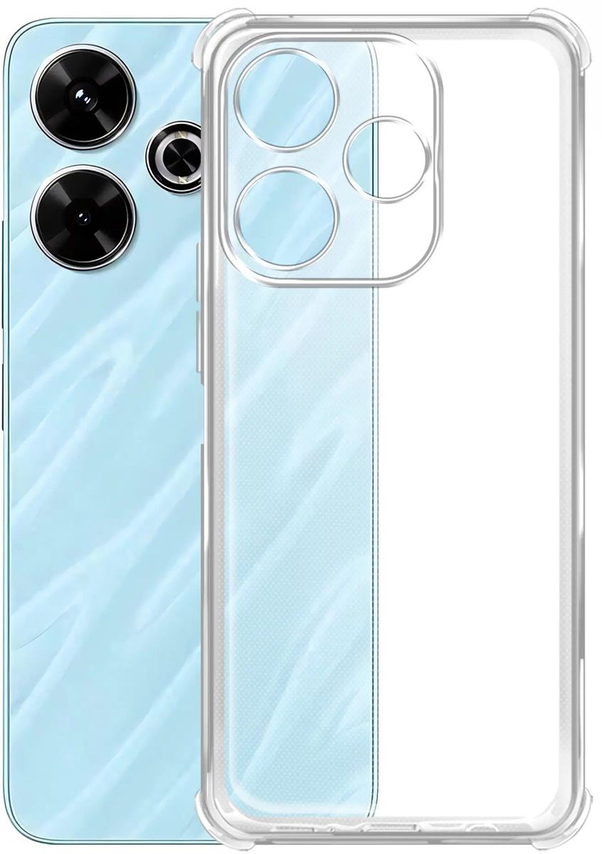 

Чехол-накладка BoraSCO для смартфона Poco M6 4G, силикон, прозрачный (73625)