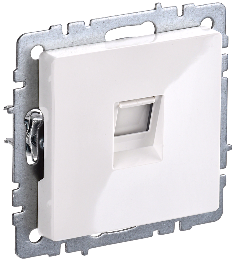 

Розетка RJ-45 скрытый монтаж категория 5e, белый, IEK BRITE РК10-БрБ (BR-K10-1-K01-PRO), РК10-БрБ