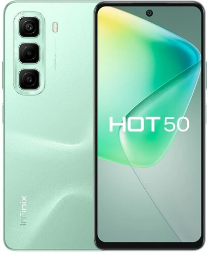 

Смартфон Infinix HOT 50, 6.78" 2460x1080 IPS, MediaTek Helio G100, 6Gb RAM, 256Gb, 3G/4G, NFC, Wi-Fi, BT, 2xCam, 2-Sim, 5000 мА⋅ч, USB Type-C, Android 14, зеленый (X6882 256+6), HOT 50