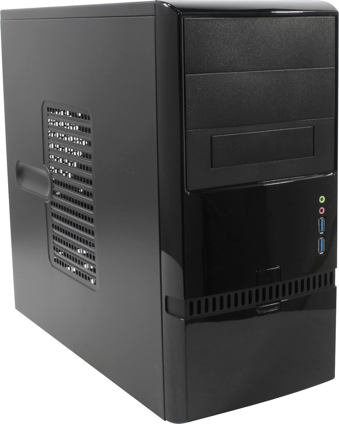 Корпус INWIN ENR022, mATX, Mini-Tower, 2xUSB 3.0, черный, без БП (6143491)