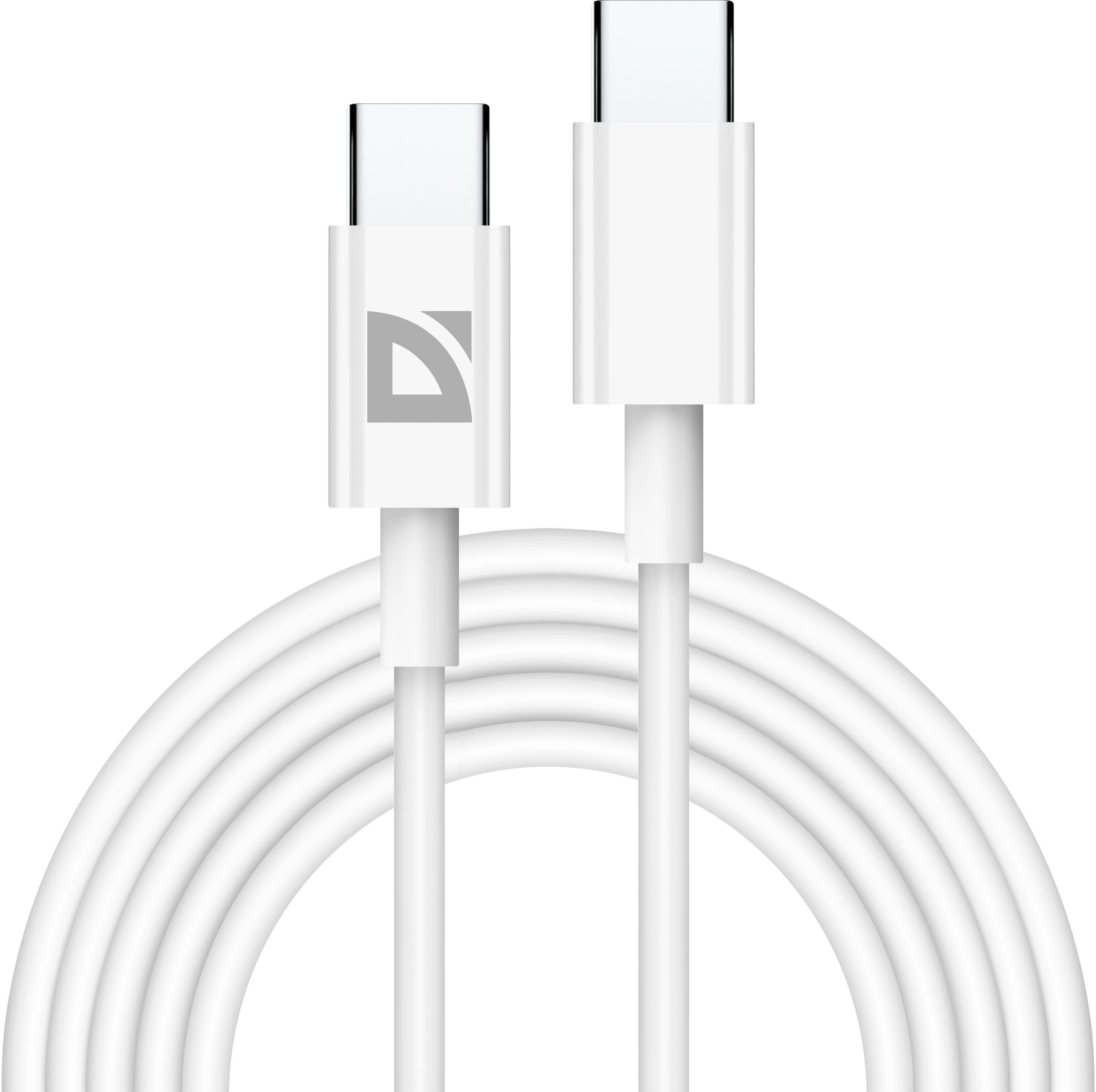 

Кабель USB Type-C-USB Type-C, быстрая зарядка, 60 Вт, 2 м, белый, Defender F182 (87538), F182