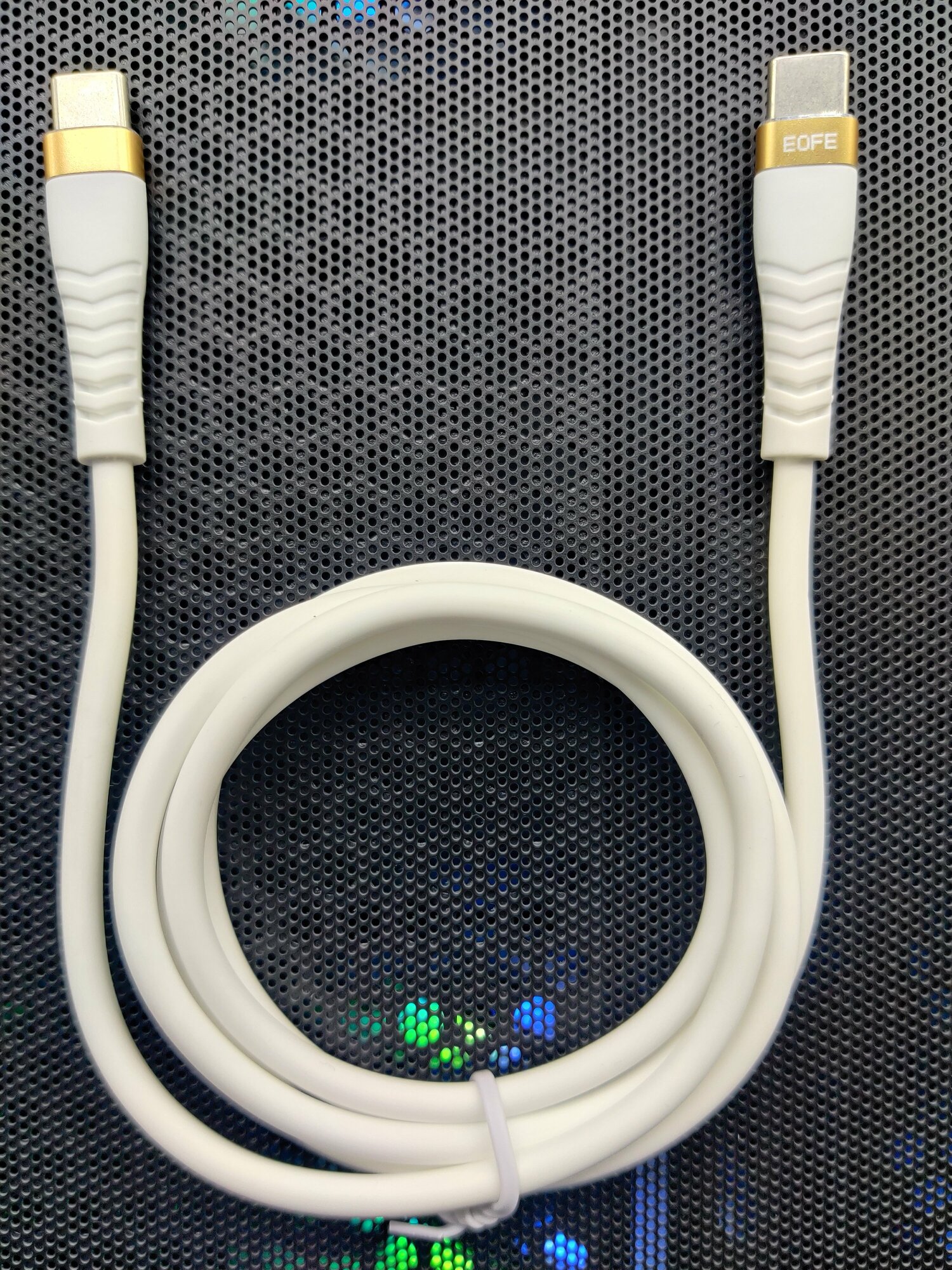 

Кабель USB Type-C-USB Type-C, быстрая зарядка, 3А, 65 Вт, 2 м, белый, EOFE CC52 (CC52 WHITE), CC52