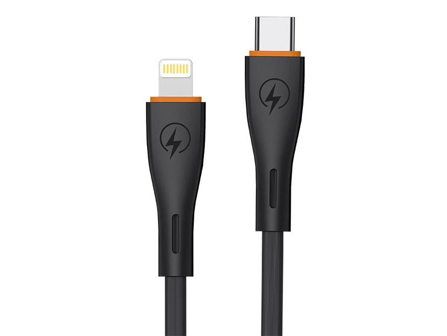 

Кабель USB Type-C-Lightning 8-pin, быстрая зарядка, 3А, 2 м, черный, EOFE CL22 (CL22 BLACK), CL22