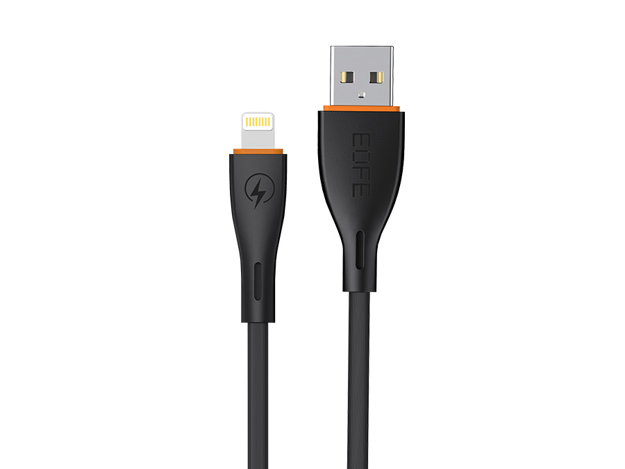 

Кабель USB-Lightning 8-pin, быстрая зарядка, 2.4А, 2 м, черный, EOFE AL22 (AL22 BLACK), AL22