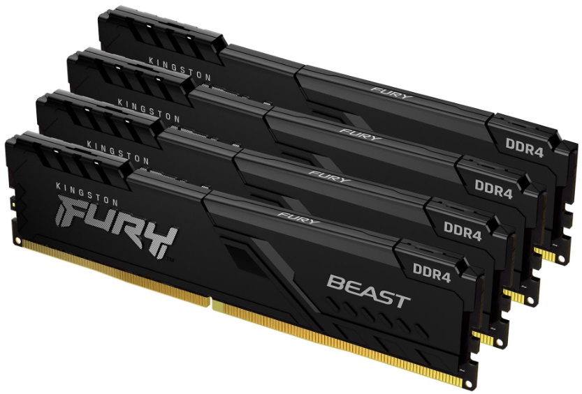 

Комплект памяти DDR5 DIMM 64Gb (4x16Gb), 5600MHz, CL40, 1.25V, Kingston FURY Beast Black (KF556C40BBK4-64) Retail, KF556C40BBK4-64